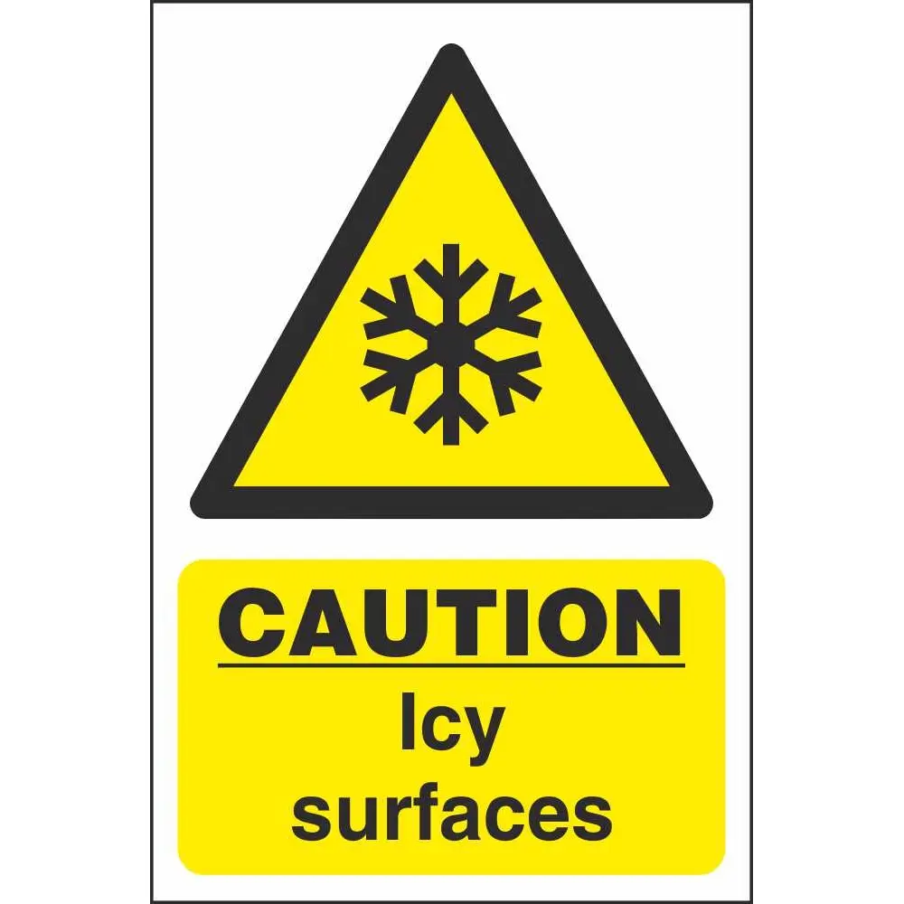 warning of icy surfaces